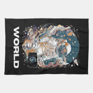 Wereld Astronaut ontwerp Theedoek
