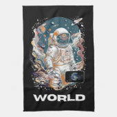 Wereld Astronaut ontwerp Theedoek (Verticaal)