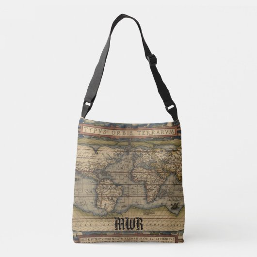  Wereld Atlas Map Crossbody Tas (Achterkant)