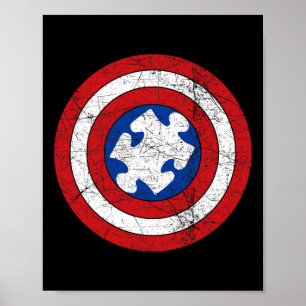 Wereld Autisme Acceptatie Dag Puzzel Superheld Jon Poster
