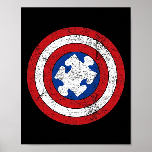 Wereld Autisme Acceptatie Dag Puzzel Superheld Jon Poster (Voorkant)