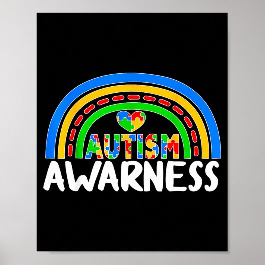 Wereld autisme bewustzijn 2 april autisme leuk reg poster (Voorkant)