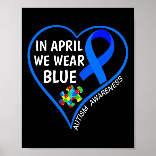 Wereld Autisme Bewustzijn Dag 2023 - In april Draa Poster (Voorkant)