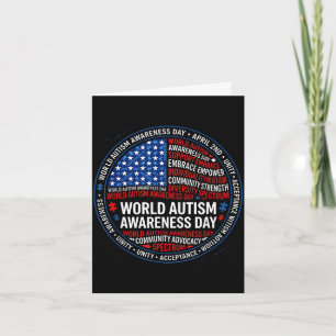 Wereld autisme bewustzijn dag 2 april lint merchan kaart