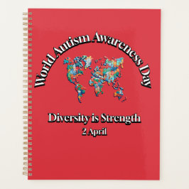 Wereld Autisme Bewustzijn Dag. Diversiteit is krac Planner