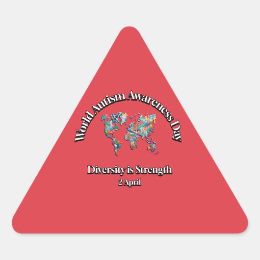 Wereld Autisme Bewustzijn Dag. Diversiteit is krac Sticker (Voorkant)