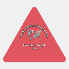 Wereld Autisme Bewustzijn Dag. Diversiteit is krac Sticker
