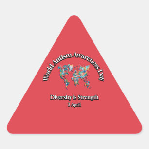 Wereld Autisme Bewustzijn Dag. Diversiteit is krac Sticker