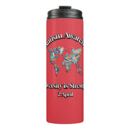 Wereld Autisme Bewustzijn Dag. Diversiteit is krac Thermosbeker