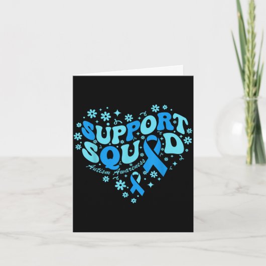 Wereld autisme bewustzijn dag support squad lint kaart (Voorkant)