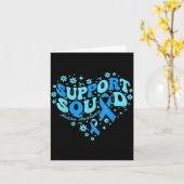 Wereld autisme bewustzijn dag support squad lint kaart (Gele Bloem)