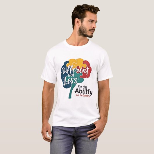 Wereld Autisme Bewustzijn Dag T-shirt anders niet  (Voorkant volledig)