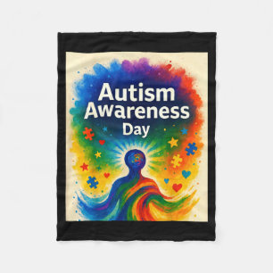 Wereld autisme bewustzijnsdag 2 april fleece deken