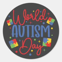 Wereld Autisme Bewustzijnsdag Kleurrijk Puzzelstuk