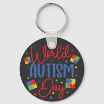 Wereld Autisme Bewustzijnsdag Kleurrijk Puzzelstuk