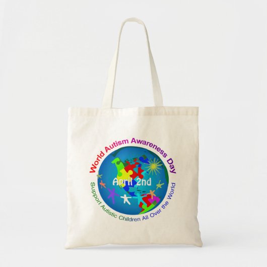 Wereld Autisme Bewustzijnsdag Tote Bag (Voorkant)