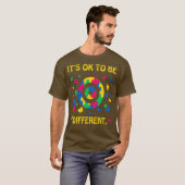 Wereld Autisme Maand April 2021 Darts Kind Mam Pap T-shirt (Voorkant volledig)