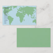 Wereld - Bedrijven Visitekaartje (Voorkant / Achterkant)