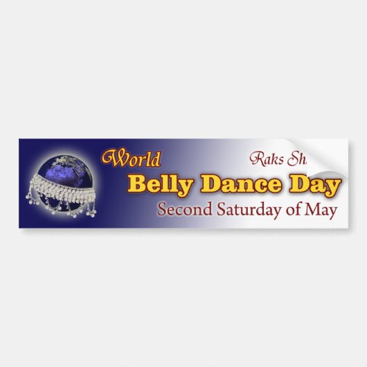 Wereld Belly Dance Day, tweede zaterdag van mei. Bumpersticker (Voorkant)