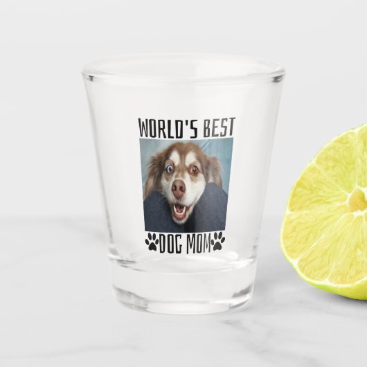 Wereld Best Dog Mam Shot glass Glas (Voorkant)