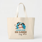 Wereld Best Dog Walker Canvas tas (Voorkant)