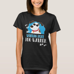 Wereld Best Dog Walker T-Shirt - Black