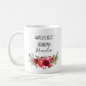 Wereld Best Grandma Waterverf Floral Koffiemok (Links)