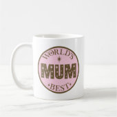 Wereld Best Star Circle Roze Mum Mok (Links)