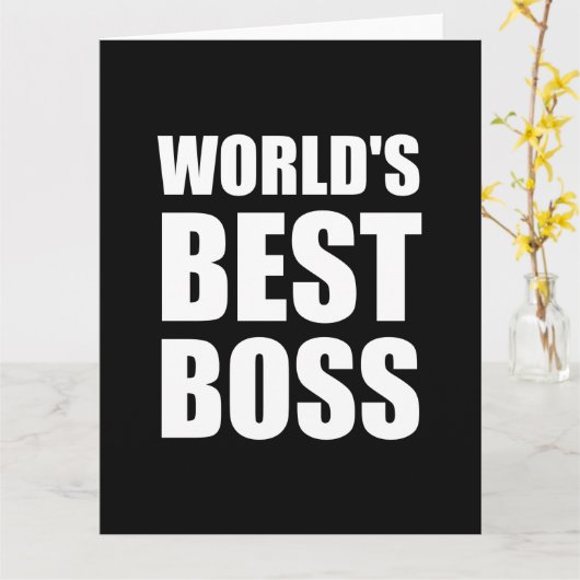 Wereld beste baas kaart (Gele Bloem)