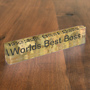 Wereld beste baas naambordje