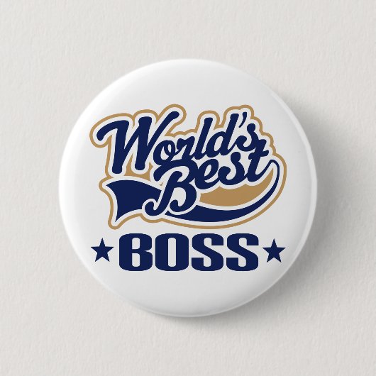 Wereld beste baas ronde button 5,7 cm (Voorkant)