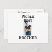 Wereld beste broer voeg naam tekst sport tekst een briefkaart (Voorkant / Achterkant)