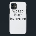 Wereld beste broer voeg naam tekst sport tekst een Case-Mate iPhone case<br><div class="desc">ontwerp</div>