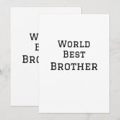 Wereld beste broer voeg naam tekst sport tekst een feestdagenkaart (Voorkant / Achterkant)