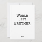 Wereld beste broer voeg naam tekst sport tekst een feestdagenkaart (Achterkant)