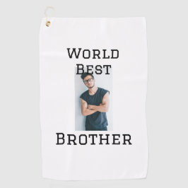 Wereld beste broer voeg naam tekst sport tekst een golfhanddoek