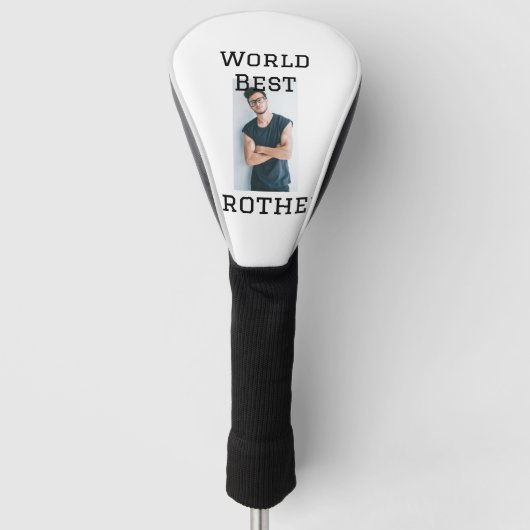 Wereld beste broer voeg naam tekst sport tekst een golfheadcover (Voorkant)