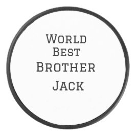 Wereld beste broer voeg naam tekst sport tekst een hockey puck