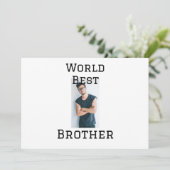 Wereld beste broer voeg naam tekst sport tekst een kaart (Staand voorkant)