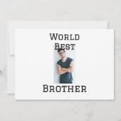 Wereld beste broer voeg naam tekst sport tekst een kaart (Achterkant)