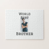 Wereld beste broer voeg naam tekst sport tekst een legpuzzel (Horizontaal)