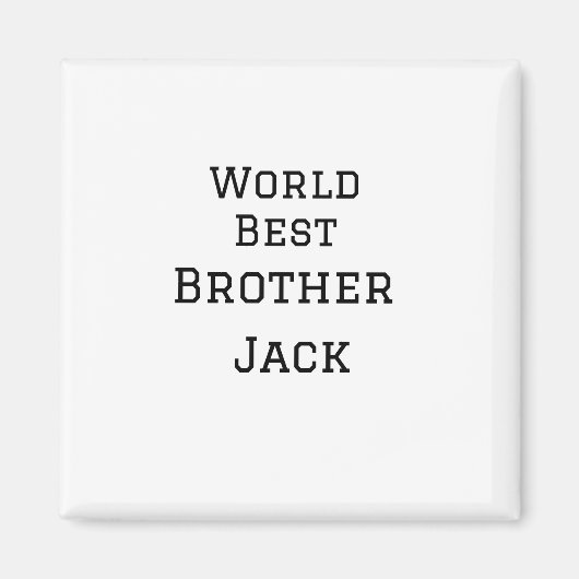 Wereld beste broer voeg naam tekst sport tekst een magneet (Voorkant)