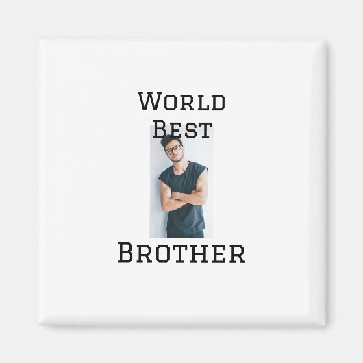 Wereld beste broer voeg naam tekst sport tekst een magneet (Voorkant)