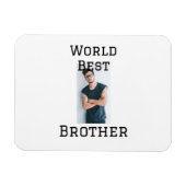 Wereld beste broer voeg naam tekst sport tekst een magneet (Horizontaal)