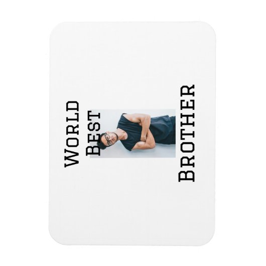 Wereld beste broer voeg naam tekst sport tekst een magneet (Verticaal)