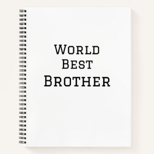 Wereld beste broer voeg naam tekst sport tekst een notitieboek
