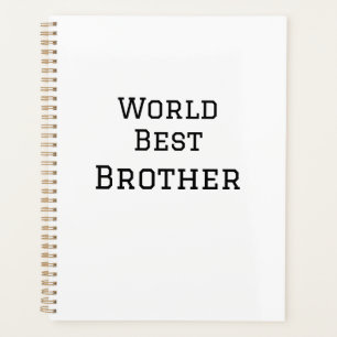 Wereld beste broer voeg naam tekst sport tekst een planner