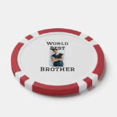 Wereld beste broer voeg naam tekst sport tekst een poker chips (Enkel)