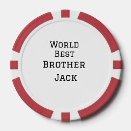 Wereld beste broer voeg naam tekst sport tekst een poker chips