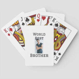 Wereld beste broer voeg naam tekst sport tekst een pokerkaarten
